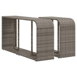 vidaXL Salon de jardin 11 Pièces avec coussins gris résine tressée