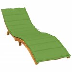 vidaXL Coussin de chaise longue vert mélangé 200x60x4 cm tissu