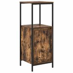 vidaXL Meuble de salle de bain avec étagères chêne fumé 36x35x95 cm