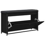 vidaXL Banc à chaussures avec tiroir rabattable noir 102x32x56 cm