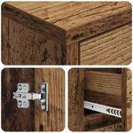 vidaXL Meuble de lavabo mural Bois ancien 35 x 20 x 81 cm