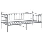 vidaXL Cadre de canapé-lit Gris Métal 90x200 cm