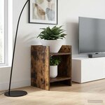 vidaXL Support de Plante 2 pc Chêne Fumé 30 x 30 x 40 cm