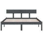 vidaXL Cadre de lit sans matelas gris bois massif