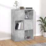 vidaXL Armoire de rangement Gris béton 60x29 5x90 cm Bois d'ingénierie
