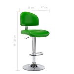 vidaXL Tabourets de bar lot de 2 vert similicuir