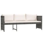Salon de jardin meuble d'extérieur ensemble de mobilier 6 pièces avec coussins résine tressée gris 02_0016864