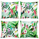 vidaXL Coussins décoratifs lot de 4 Multicolore 50x50 cm Tissu