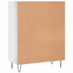 vidaXL Bibliothèque blanc brillant 69 5x32 5x90 cm bois d'ingénierie