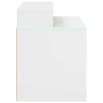 vidaXL Maison pour chat Blanc Brillant 42 5 x 40 x 53 5 cm