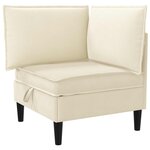 vidaXL Canapé d'angle avec rangement Crème Velours