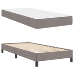 vidaXL Lit à ressorts avec matelas Taupe 80 x 200 cm tissu