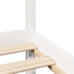 vidaXL Cadre de lit avec tête de lit blanc 150x200 cm bois pin massif