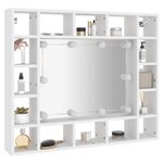 vidaXL Armoire de miroir avec LED Blanc 91x15x76 5 cm