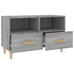 vidaXL Meuble TV Sonoma gris 80x36x50 cm Bois d'ingénierie
