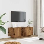 vidaXL Meuble TV vieux bois 100x35x40 cm bois d'ingénierie