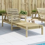 vidaXL Chaise longue 199 5x62x55 cm bois de pin imprégné