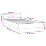 vidaXL Cadre de lit avec tête de lit sans matelas bleu 90x190 cm tissu