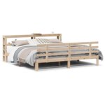 vidaXL Cadre de lit avec tête de lit sans matelas 180x200 cm