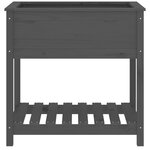 vidaXL Jardinière avec étagère Gris 82 5x54x81 cm Bois massif de pin