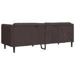 vidaXL Canapé à 3 places marron foncé tissu