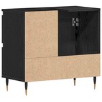 vidaXL Cabinet de salle de bain avec tiroir Chêne noir 65 x 33 x 60 cm