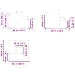 vidaXL Cache-pot de jardin Marron 60 x 60 x 50 cm