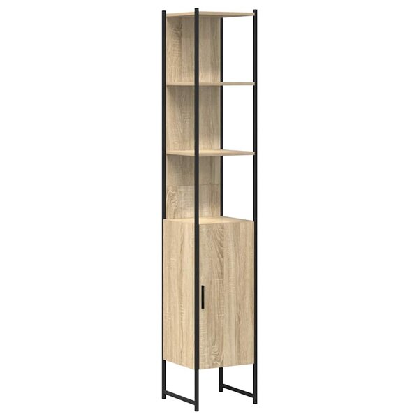 vidaXL Cabinet de salle de bain avec stockage Beige 33 x 33 x 185.5 cm
