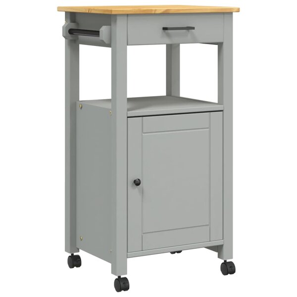 vidaXL Chariot de cuisine MONZA 48x40x90 cm bois massif de pin