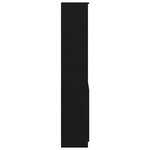 vidaXL Buffet haut chêne noir 37 5x35x180 cm bois d'ingénierie
