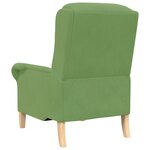 vidaXL Fauteuil Vert Clair Vert clair Tissu  Bois