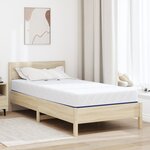 vidaXL Matelas Blanc  bleu 100 x 200 cm Mousse