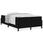 vidaXL Lit à ressorts Noir  Noir 120 x 190 cm Tissu  Bois Engineered