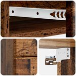 vidaXL Cabinet de chevet mural Bois ancien 34 5 x 33 x 40 cm