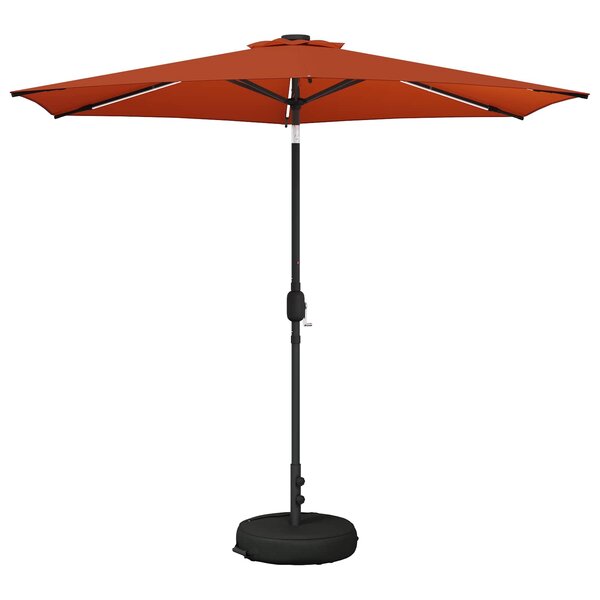 vidaXL Parasol de jardin avec lumières LED et base 270 x 270 cm