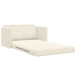 vidaXL Canapé-Lit Crème 124 x 204 x 61 cm Velours