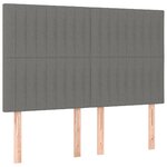 vidaXL Sommier à lattes de lit avec matelas Gris foncé 140x190cm Tissu
