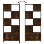vidaXL Bibliothèque chêne fumé 72x28x172 cm bois d'ingénierie