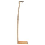 vidaXL Douche d'extérieur beige 55x60x224cm résine tressée bois acacia