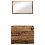 vidaXL Set de Meubles de Salle de Bain avec tiroir 2 Pièces Bois Ancien