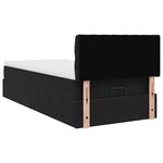 vidaXL Cadre de lit ottoman avec matelas noir 90x200 cm velours