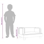 vidaXL Canapé pour enfants noir 60x40x30 cm velours