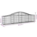 vidaXL Paniers à gabions arqués 6 Pièces 200x30x40/60 cm Fer galvanisé