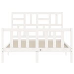 vidaXL Cadre de lit sans matelas blanc 120x200 cm bois de pin massif