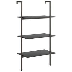vidaXL Étagère inclinée à 3 niveaux Noir 64x35x120 5 cm