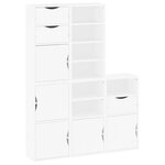 vidaXL Armoires latérales 5 Pièces ODDA blanc 40x24x79 cm bois massif pin