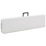 vidaXL Bancs de jardin pliables lot de 2 180 cm PEHD Blanc
