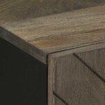 vidaXL Armoire de salle de bain noir 38x33x58 cm bois massif manguier