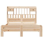 vidaXL Lit bibliothèque sans matelas 150x200 cm bois massif de pin