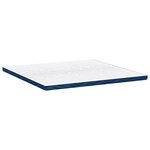 vidaXL Coussins de Matelas Blanc et bleu 200 x 200 cm